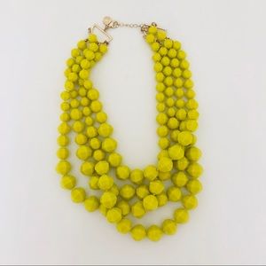 J Crew Chartreuse Bead Necklace
